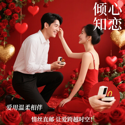 Chinese gold Mobius gold ring for women's football gold solid ring for Chinese Valentine's Day gift for girlfriend and wife to get married. Mobius gold living ring + Valentine's Day gift box-1.60