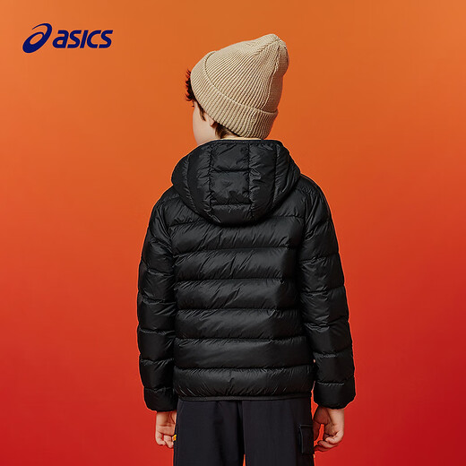 ASICS Kinderkleidung 25 Jahre Winter Kinderweiche und komfortable dreidsichere leichte und dünne warme Jacke [hohe Ladung] Schwarze Sauberkeit 1000 Meter down 170 Füllung 109,2g