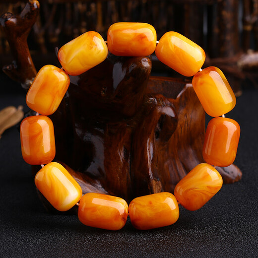 Lei Yumeng Generation Natural Old Beeswax Bracelet Gold Twisted Honey Bracelet Unoptimized Raw Stone Men's and Women's Beeswax Pendant Pendant (Style 5) Beeswax Frosted Style