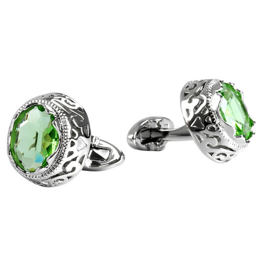 Nosskiss Fashion Ol Blue Green Crystal Manschettenknall Herrenanzug Konferenz Interview Host Business Birthday Geschenk Green Grün Green