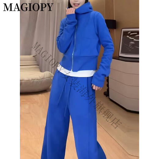 MAGIOPY国际奢侈高档品牌欧货炸街休闲运动套装女2025春洋气减龄蓝色外套 蓝色两件套 S(100斤以内)