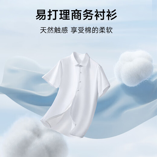 鳄鱼恤竖条纹衬衫男短袖抗皱免烫夏季职业商务正装休闲男士衬衣 DX6625 39 170/88A