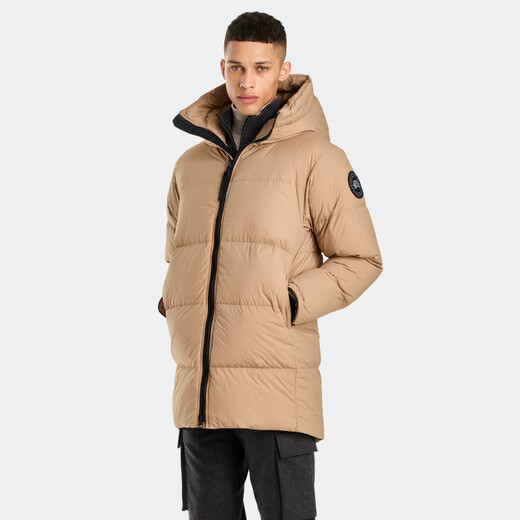 加拿大鹅（Canada Goose）Lawrence 男士黑标羽绒服派克大衣大鹅羽绒服 2801MB 1483 沙漠色 L