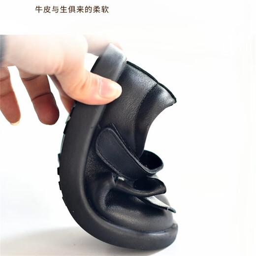 Shepherd Cow Girls Leather Shoes 2026 Autumn New Genuine Leather Shoes Baby Black Leather Shoes Campus Etiquette Performance Shoes Princess Shoes 2925 Black (First Layer Cowhide) 28 Inner Length Approximately 17.9cm