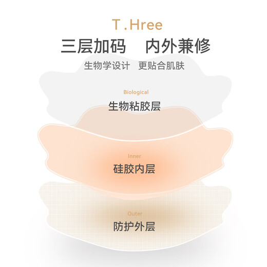 Three pairs of cotton breast pads, 5 pairs, thin, traceless, non-slip, waterproof, anti-shine, anti-bump, silicone breast pads for women, 5 pairs round