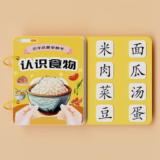 幼儿识字早教安静书宝宝粘贴书儿童魔术贴卡片玩具认字卡 【识字安静书】认识动作 无规格