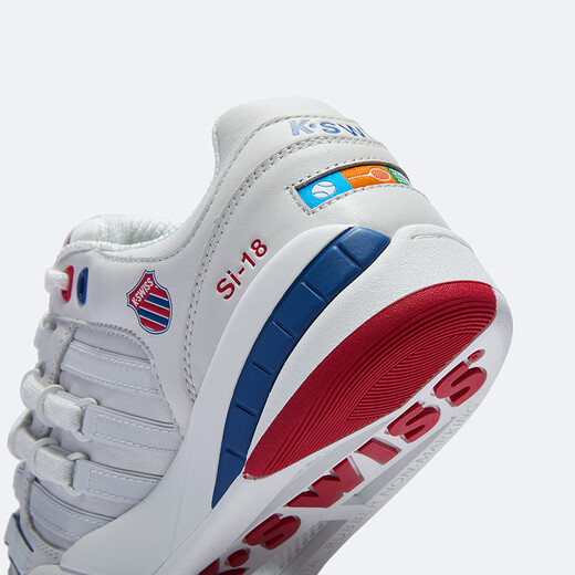 Kswiss [Même style pour le spectacle] Chaussures sportives pour hommes et chaussures pour femmes chaussures à bas à haut décontractées en cuir rétro SI-18 SLAM 8381 9275-202 Asparagus blanc / pur noir et le même style des femmes 37 est petite, recommandée pour prendre une taille plus grande
