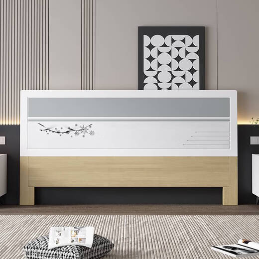 Yusenyi bedroom bedside bedside single buy painted back panel simple 2025 new full solid wood light luxury master bedroom large room wedding room backrest bright white 831 2000mm*2000mm