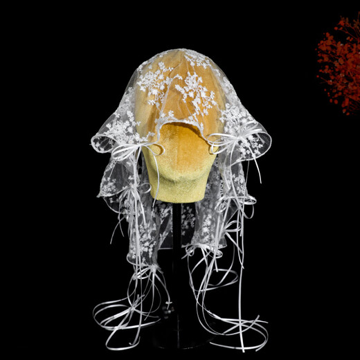 Zi Jiafu New French Bridal Veil Super Fairy Lace Bow Ribbon Headdress Feeling Wedding Dress Travel Photography Accessories Veil Beige