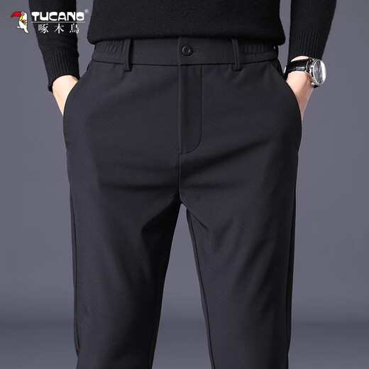 Pantalones casuales de pájaros carpinteros para hombres nuevos pantalones de negocios informales de patas rectas para hombres Pantalones delgados sin hierro sin hierro 5008 gris 30 (recomendado 110-120Jin [Jin equivale a 0.5 kg])