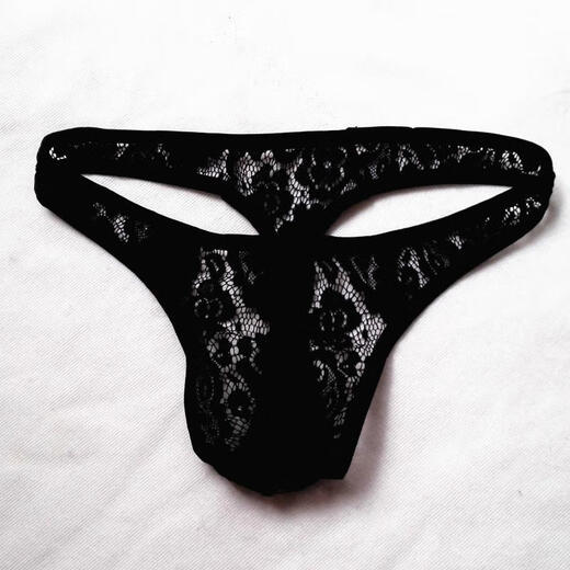 Gay Gay Men's Lace String Sexy Underwear Dog Slave Slave Pussy Nissy Transparent séduisant Pantal