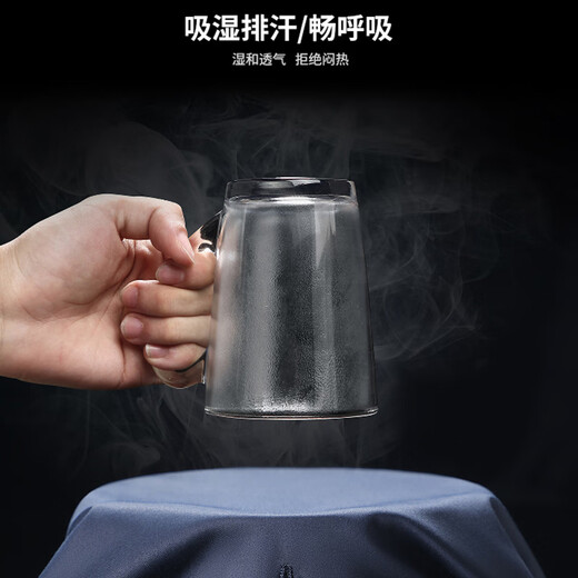 皮尔卡丹高档桑蚕冰丝休闲裤男士夏季超薄款商务男裤宽松弹力爸爸西装裤子 藏青色【高档桑蚕丝】 33 【140-150斤】
