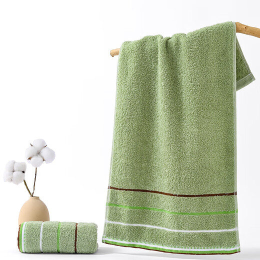 Xinjiang cotton is enlarged and thickened, face wash towel is soft and absorbent, household wipes face, feet, bathes, stripes are random, new invitation exclusive 1 piece 73-33cm