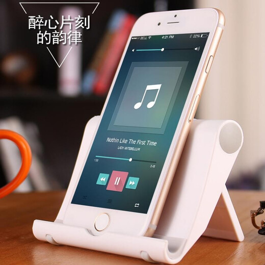 乐赢 手机支架可折叠桌面床头懒人支架创意调节iPad平板电脑架适用于苹果13/1278XR华为小米通用 【折叠PC款】-黑色白色随机发 均码