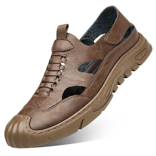 Kids Red Dragonfly Kids Sandales masculines Été 2025 Coueurs authentiques Chaussures creux décontractées chaussures en cuir creux en cuir soft 6629 noir 38