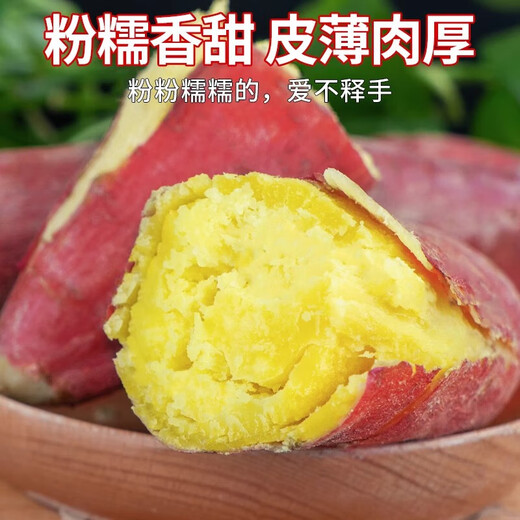 Authentic Shaanxi Chestnut Sweet Potato Fresh Sand Sweet Potato Really Cheap Breakfast Supermarket Live Room JD.com Chestnut Sweet Potato 2Jin Jin equals 0.5kg, including box of small and medium-sized fruits (single pair 1 tael-4 taels)