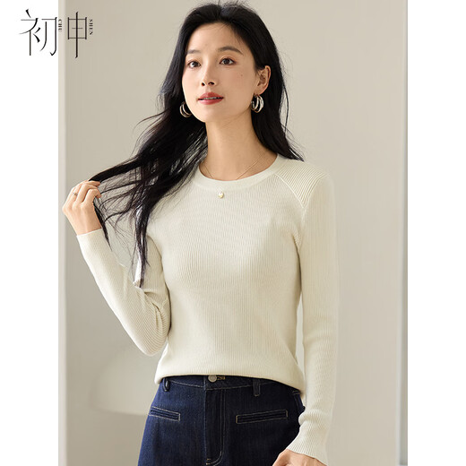 Chushen Chunqiu sweater women's classic round neck stretch slim fit versatile sweater base shirt S53Z071