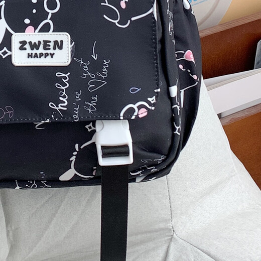 2025新款帕恰狗书包男女生小学生初中生双肩包可爱卡通背包带痛层 ZW-0849#黑色双肩包