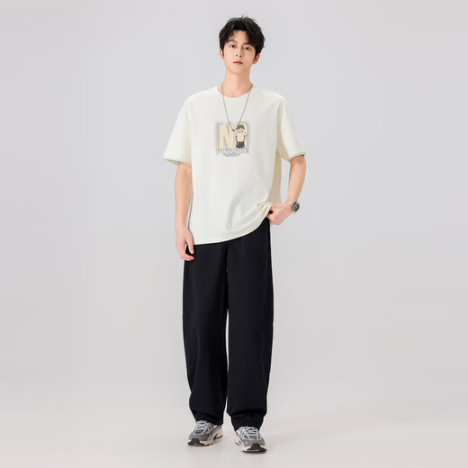 Kuaiyu 2025 Spring Men's New Scimitar Casual Pants casual de imitación cómodas y versátiles Pantalones rectos de patas