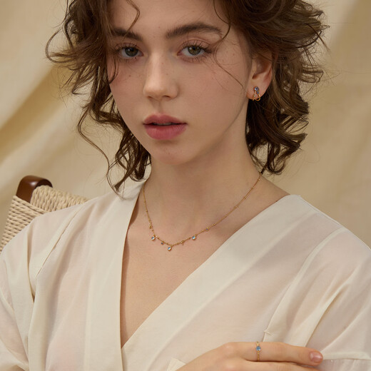 Arsis Silver Jewelry Secret Garden Midsummer Blues Pendant Necklace Exquisite Temperament and Versatile Clavicle Chain as a Birthday Gift for Your Girlfriend Midsummer Blues Pendant Necklace