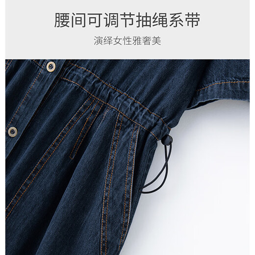
Ehangy light luxury brand dress for women 2025 summer new high-end style temperament waist-hugging and slimming short-sleeved shirt skirt picture color XL