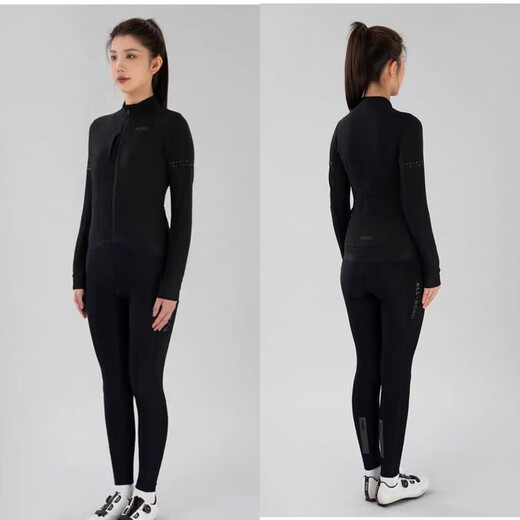 Meissenlan (MBO) MBO Meissenlan spring and autumn thin breathable sweat-absorbent cycling jersey for men and women, long-sleeved road cycling suit, aqua long-sleeved top (same style for men and women) 4XL