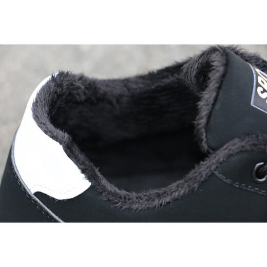 
Spider King autumn and winter men's sports shoes plus velvet thickened men's shoes warm cotton shoes casual shoes anti-slip work shoes 9227 black and white [cotton shoes] 40