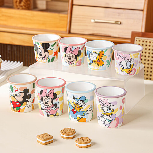 Ceramic Tea Cup Disney Cartoon Ice Cream Cup Cake Cup Microwaveable 2025 New Exquisite Girls Cold Drink Cup Small Daisy