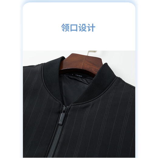 Hengyuanxiang dad jacket men's spring and autumn new middle-aged baseball neckline business casual thin middle-aged and elderly jacket men's clothing Navy blue M 17080-105Jin [Jin equals 0.5 kg]