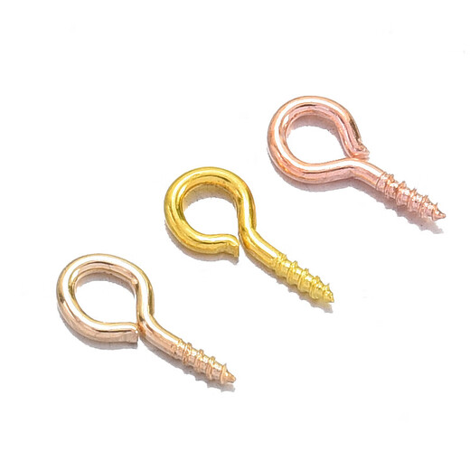 Osiro 200 pcs horn nails, sheep eye nails, pearl screws, pendant hooks, jewelry accessories, diy handmade materials, silver 5*10mm, about 200 pcs/pack