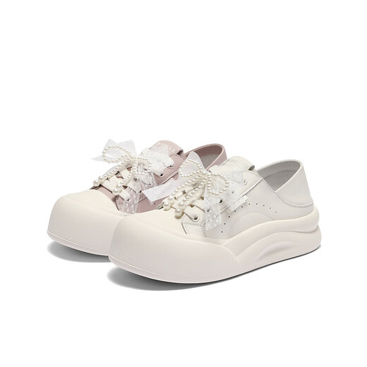 Belle chaussures à deux portage pour femmes 25 automne new love arc hautes chaussures B2629cm5 beige 37