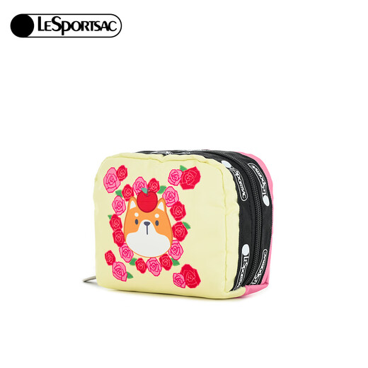 Lessportsac Trendy Trendy Serie süße Welpendrucklagertasche Clutch Geschenke Rose Shiba Inu