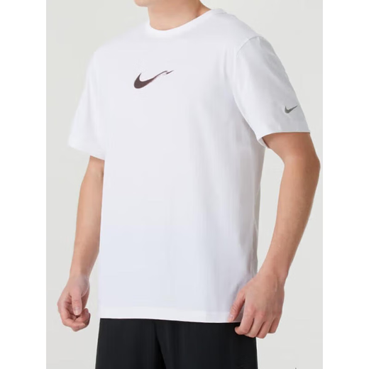 Nike (Nike) Kurzärärmelte Männer 2025 Herbst Neuer Outdoor-Sport im Outdoor Sport gestrickt und bequem runden Hals Casual T-Shirt Hv4882-100 White Dri-Fit XL