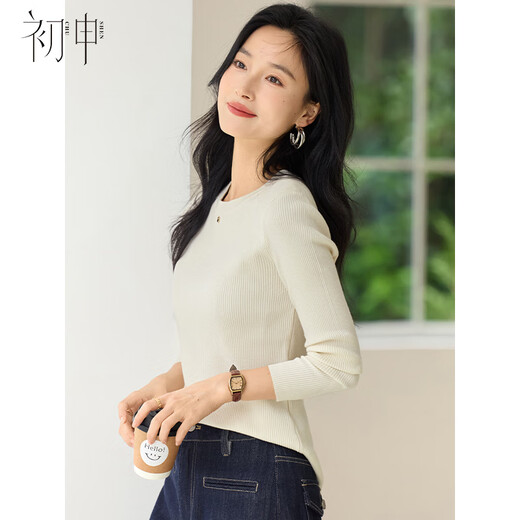Chushen Chunqiu sweater women's classic round neck stretch slim fit versatile sweater base shirt S53Z071