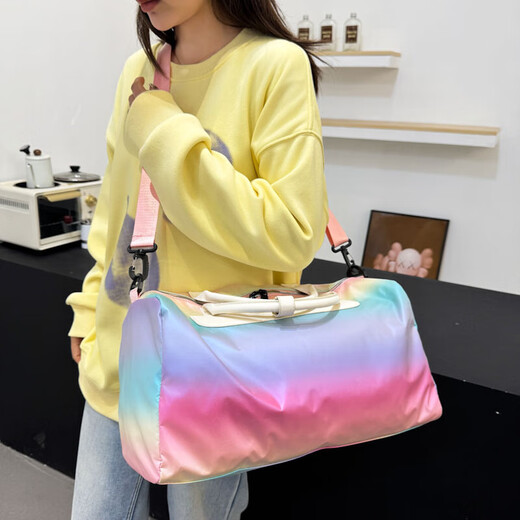 新旅行包女短途旅游手提行李包干湿分离运动健身包男大容量收纳袋 绿色 均码