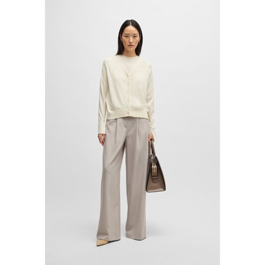 Hugo Boss (Hugo Boss) [BC Direktpost] Frauen der weißen Woll -Strickjacke für Frauen 50531297_118 Chinesisches Valentinstag -Geschenk xs
