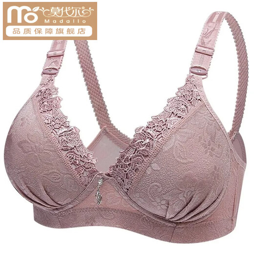 
Modal middle-aged and elderly cotton bra thin small breasts gathered and prevented sagging and breathable summer mother women's underwear bra for women black 75A 34B cup [thin style]