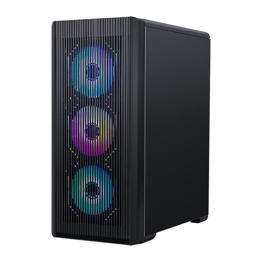 SAMA Kapibara M1 black desktop computer matx cooling main chassis with large air intake on the front panel/6 fan positions/240 water cooling positions/4 hard drive positions/Type-C reserved holes