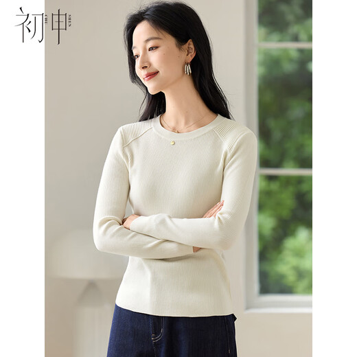 Chushen Chunqiu sweater women's classic round neck stretch slim fit versatile sweater base shirt S53Z071