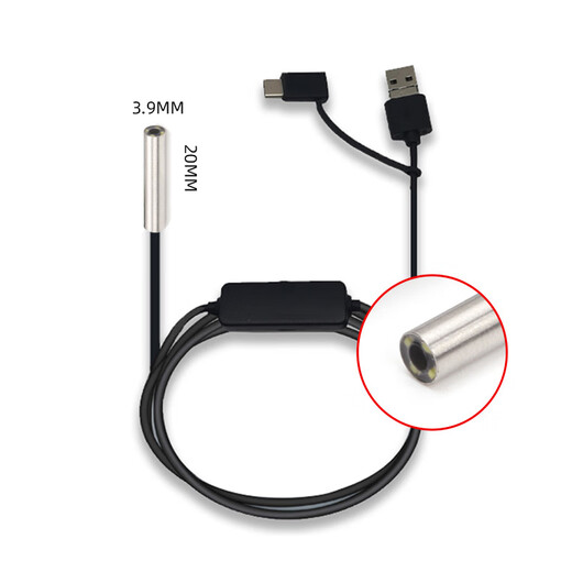 Diameter 3.9mm high-definition endoscope camera OV9734 automotive maintenance industrial sewer pipe waterproof probe 75 focal length 30-80mm+5 meters line
