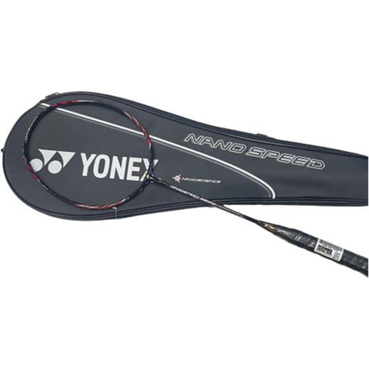 Racket de badminton en carbone complet YonEx Nanospeed Série NS9900 avec un type de contrôle de balle intelligent et durable (ensemble de tir défensif et original 3U / 4G sans filetage