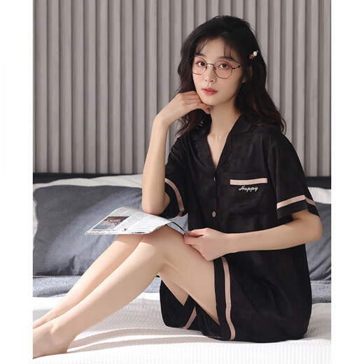 Agent Provocateur Pyjamas für Frauen für Sommereis-Seidenshorts 2025 Neues dünnes Internet-Promi-Stil Frühling und Sommer Home Cloding Set GL6218 M [Vorgeschlagenes Gewicht 80-105 Jin [Jin entspricht 0,5 kg]]