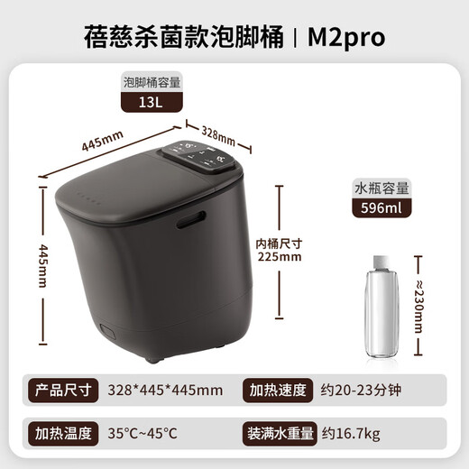 Beici foot bath sterilization foot bath automatically heated foot warmer massage physiotherapy foot bath bucket for parents, elders, birthday gift for boyfriend and girlfriend M2Pro