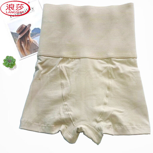 Langsha (Langsha) Bauchhebedocke wärme Bauch und Taille-Resting-Basis-Sicherheits-Höschen einteilig taillenlange Oberschenkelwinkel Frauen elastische Starke Körperformung und Fettverbrennung Hautfarbe (Dreieck) l (80-100jin [Jin gleich 0,5 kg]))