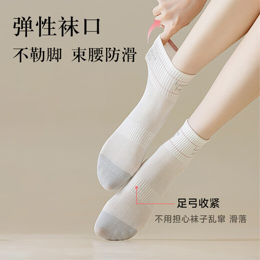 Shupao Socks Women's Spring and Summer Cotton Socks Summer Thin Breathable and Sweat-wicking Women's Socks 2025 New Girls and Children's Socks 5 Colors 1 Pair One Size Female (34-39)
