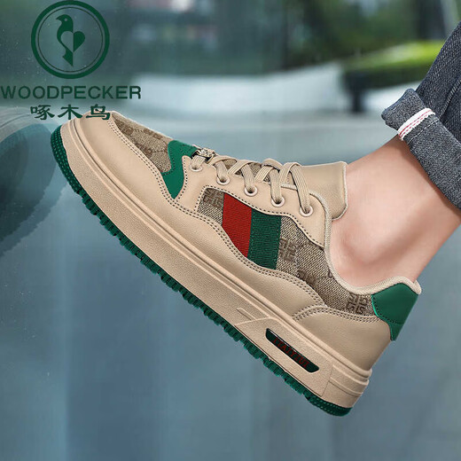 Woodpecker 2025 summer extra-large board shoes 45 original niche trendy shoes 46 sports casual shoes 47 retro light luxury men's shoes 48 6175 meters green 40