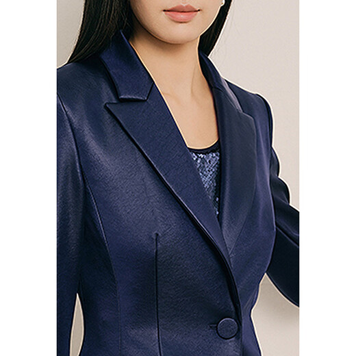 OBBLIGATO Origato spring midnight blue matte lapel collar one-button blazer midnight blue jacket S