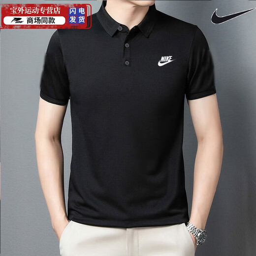 耐克（NIKE）POLO衫男 夏季新款官方舰店高尔夫运动休闲服透气半袖翻领短袖T恤 FN3895-010/黑色新款/正常尺码 M 170/88A