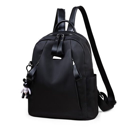 Viney Mochila 2025 Summer NUEVA CAPACIDAD Oxford Mochila mochila para mujeres Ins Fashion Schoolbag Tendencia Noche extrema negra [520 Día de San Valentín para mujeres