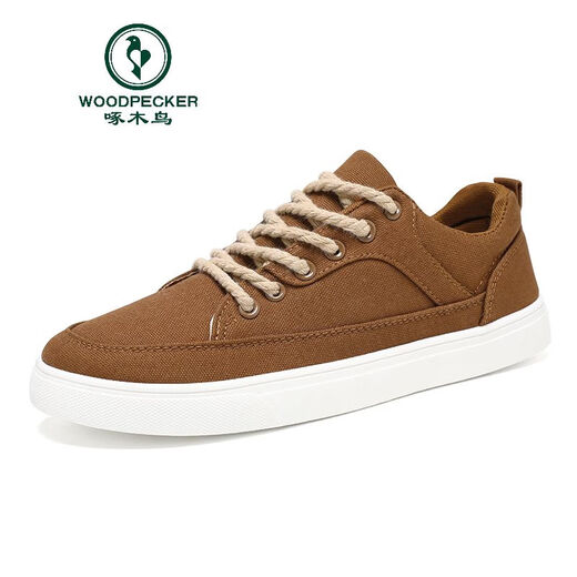 Specht schwarze Herrenschuhe 2025 Frühling neuer dick-löst trendiger Leinwandschuhe Herren koreanischer Stil Design Vielseitiger Brettschuhe Komfort 6636 Schwarz und Rot 42